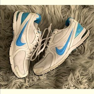 Nike Air Visi Sleek Running Athletic Shoes White/Blue Women's 8